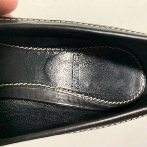Bally Women’s Black Leather Penny Loafer Heels | Size 11 US | Classic Block Heel - Picture 7 of 10